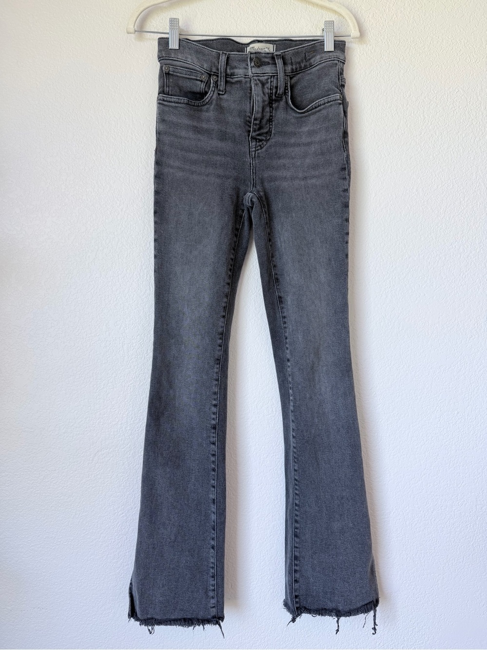 Madewell Kick Out Full-Length Split Hem Jeans Gray Size 24